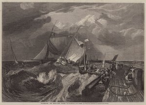 Muelle de Calais, el barco de pasajeros llegando
